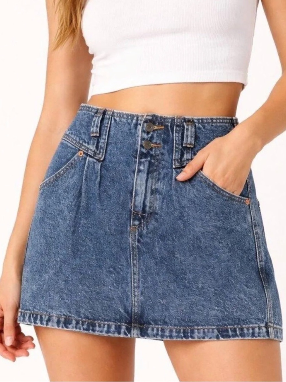Abercrombie Acid Wash 90’s Style Denim Mini Skirt